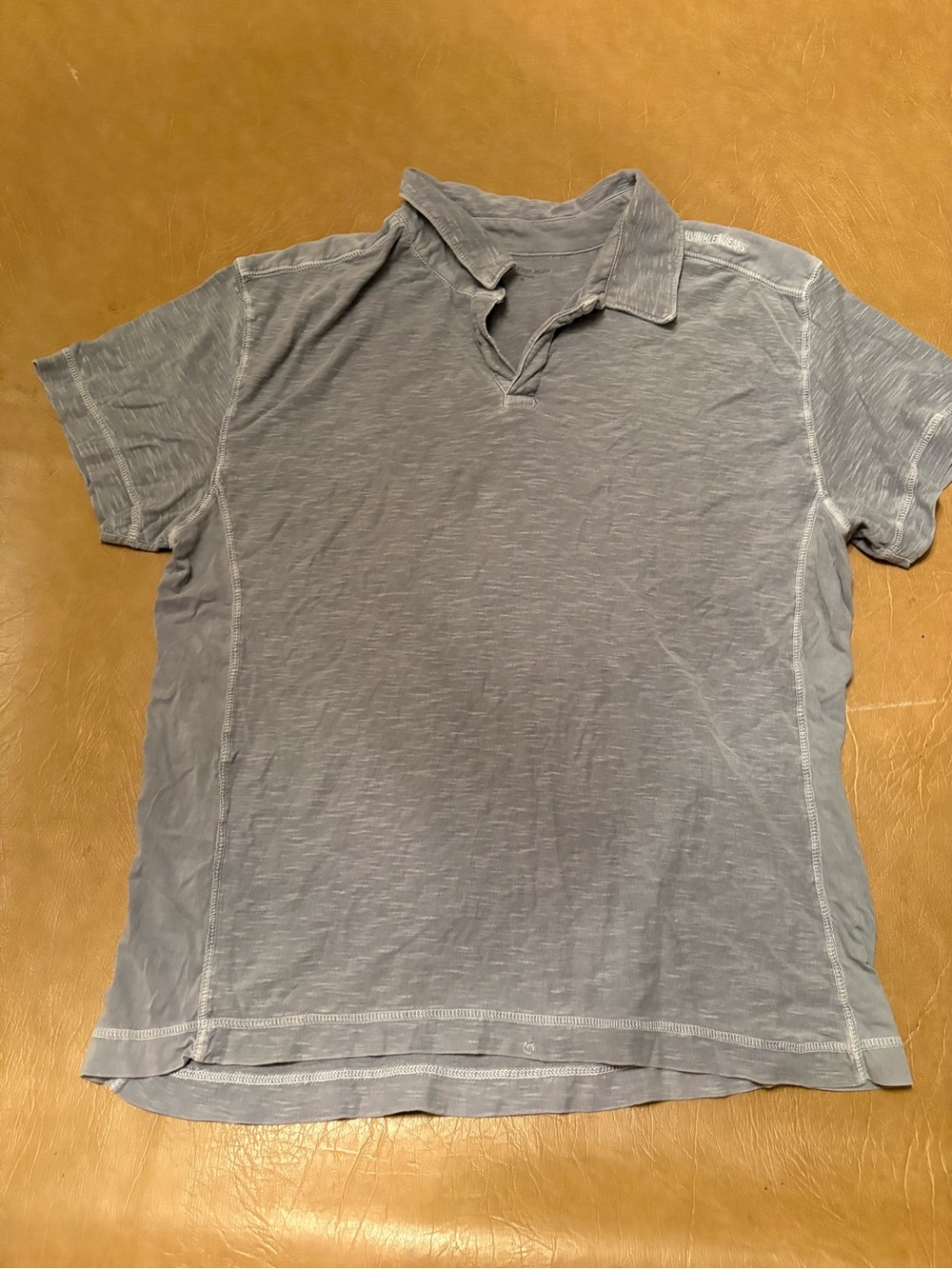 Calvin Klein Jeans Short-Sleeve Polo - Light Gray Blue